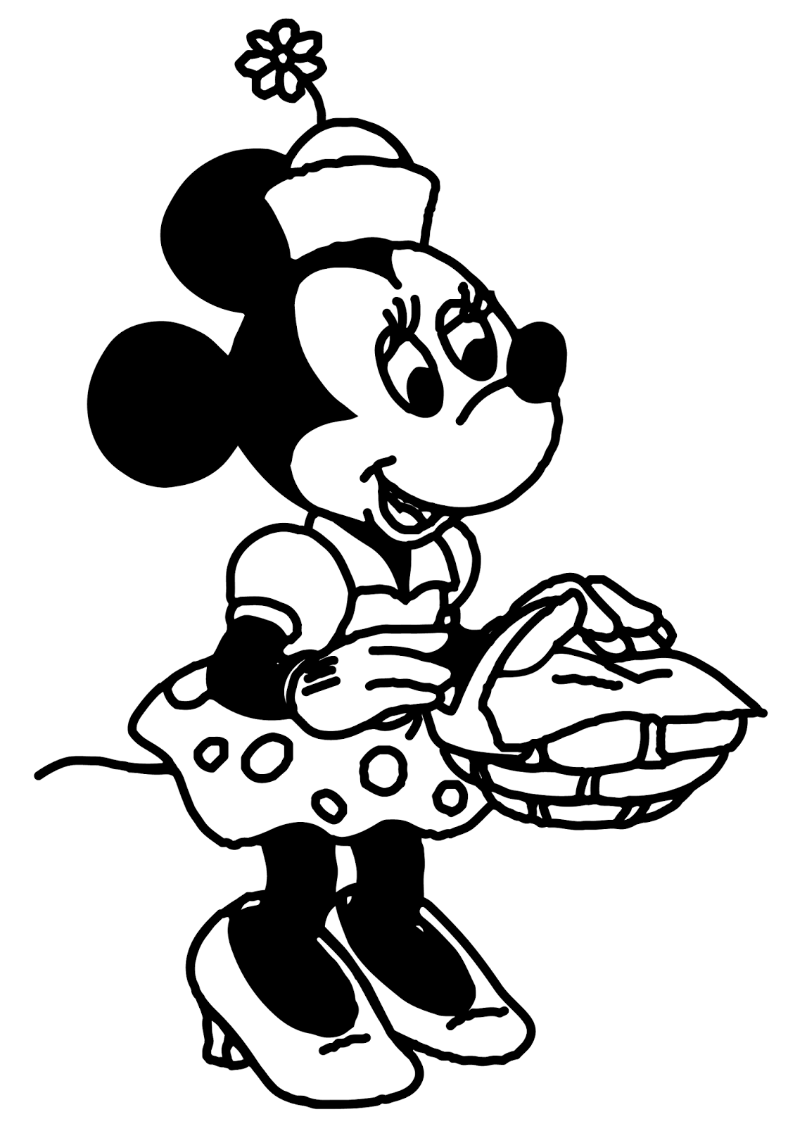 Minnie Mouse Ears Pages Coloring Pages
