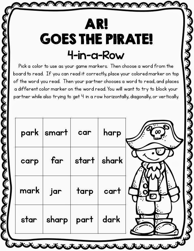 -ar Freebie partner game by First Grade and Fabulous