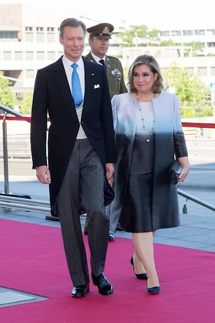 Grand Duke Henri, Grand Duchess Maria Teresa, Hereditary Grand Duke Guillaume, Hereditary Grand Duchess Stéphanie, Prince Félix, Princess Claire, Prince Louis,  Princess Tessy, Princess Alexandra,  Prince Sebastien. Luxembourg's National Day