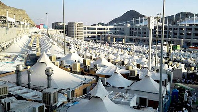 Image result for Khemah berhawa dingin di Arafah buat jemaah haji Malaysia