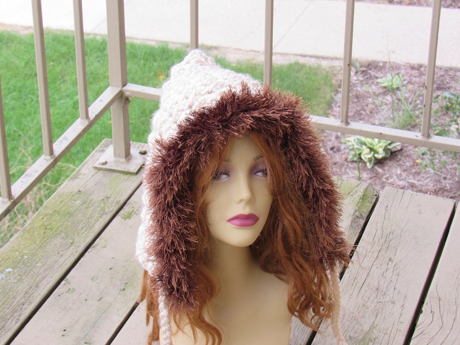 Download Crochet Dreamz: Holly Hood, Chunky Furry Hood, Pixie hood, Free Crochet Pattern