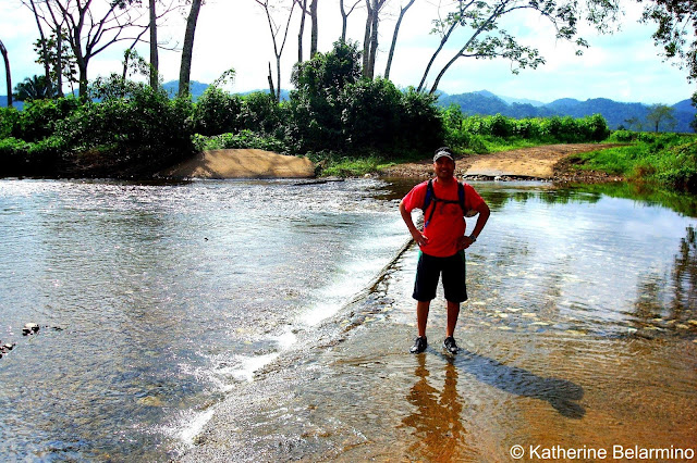 Crossing Water on Hike to Actun Tunichil Muknal, Belize