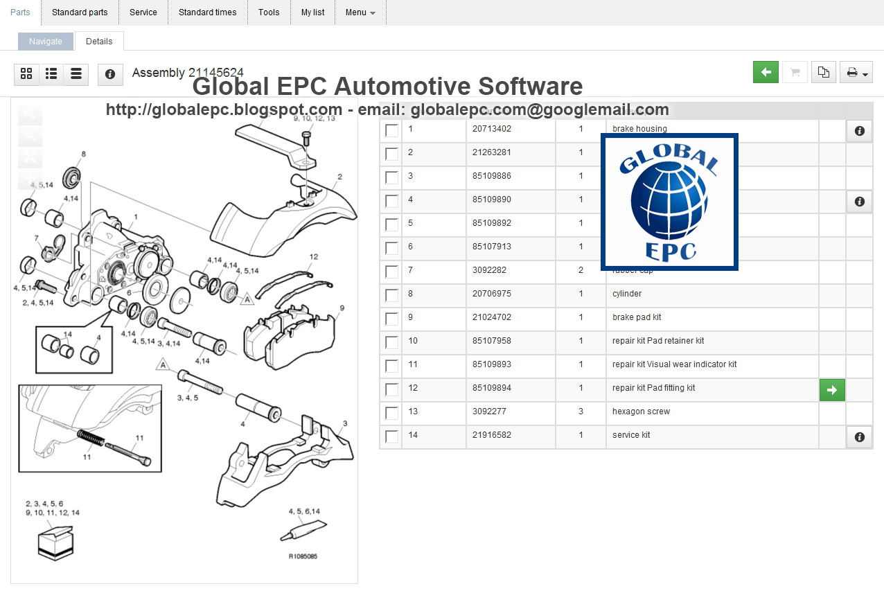 GLOBAL EPC AUTOMOTIVE SOFTWARE: VOLVO IMPACT 2016 BUS AND ... volvo b7r wiring diagram 
