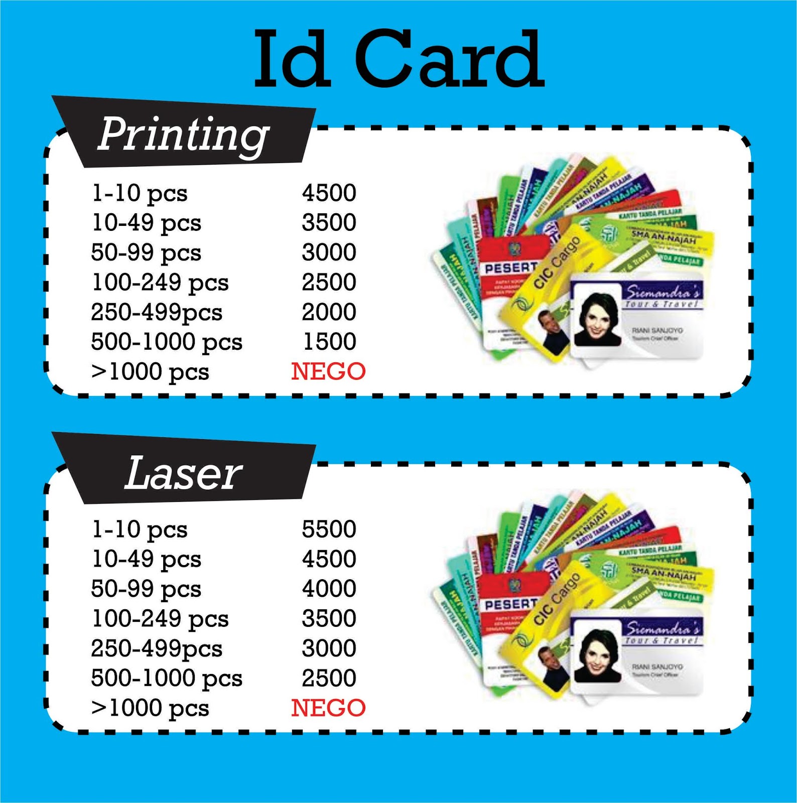 Harga Id Card - DigiOn Print