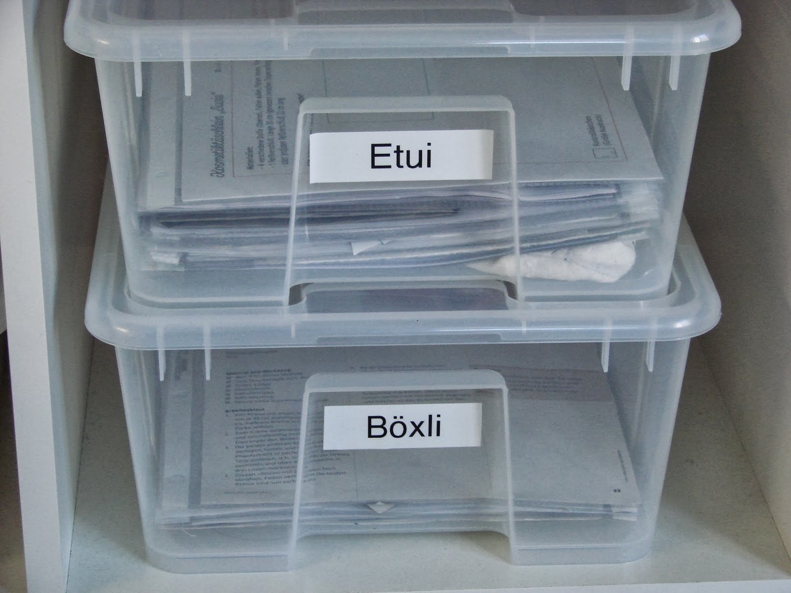 Angys-Atelier: Aufbewahrung