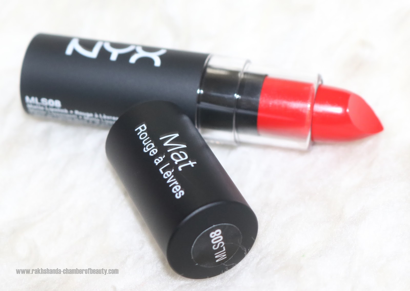 MAC Ruby Woo dupe, NYX, NYX Cosmetics in India, NYX lipsticks in India, NYX Matte lipstick review, NYX Pure red Rouge Pure lipstick, red lips, review, review and swatches, 