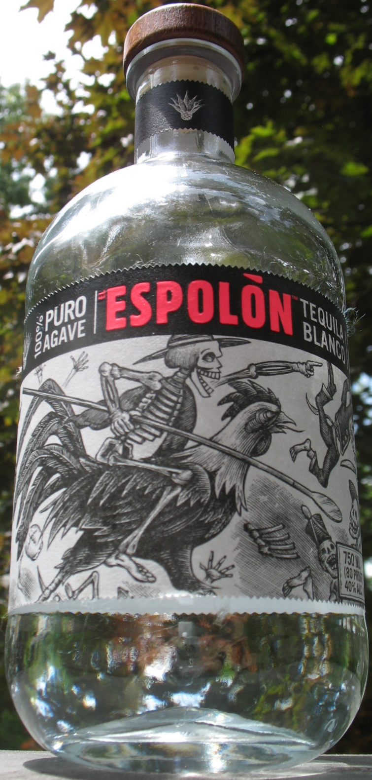 Espolon Tequila Blanco comes in a 750ml sized bottle