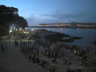 Foto desde tierra al mar A Coruña