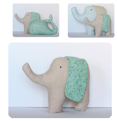 cojines infantiles de elefantes