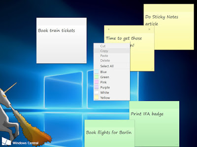 Sticky Notes in windows 10