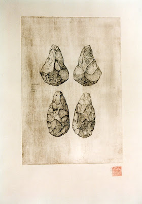 Archaeological Diagram of Four Rocks Found in Egypt
