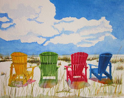 chairs painting beach adirondack watercolor ramblings rosenzweig gardening barbara artist depth purpose drama longer process give much than