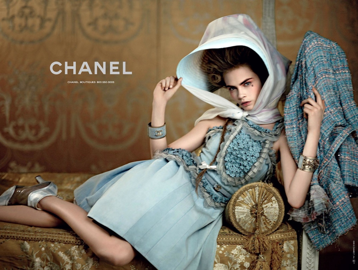 Ad Campaign: Chanel Resort 2013: Saskia de Brauw & Cara Delevingne by Karl  Lagerfeld