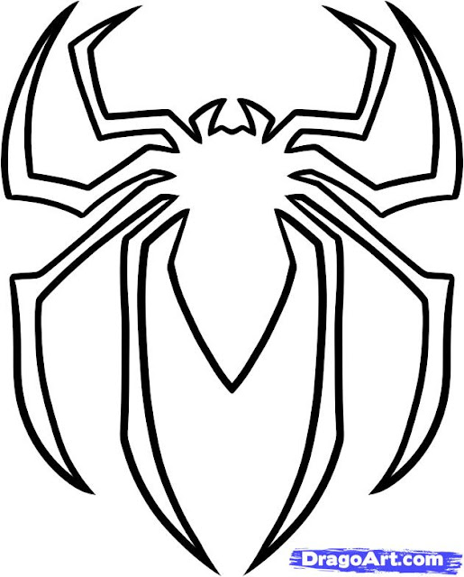 Easy superhero Spiderman pumkin carving pattern templates download