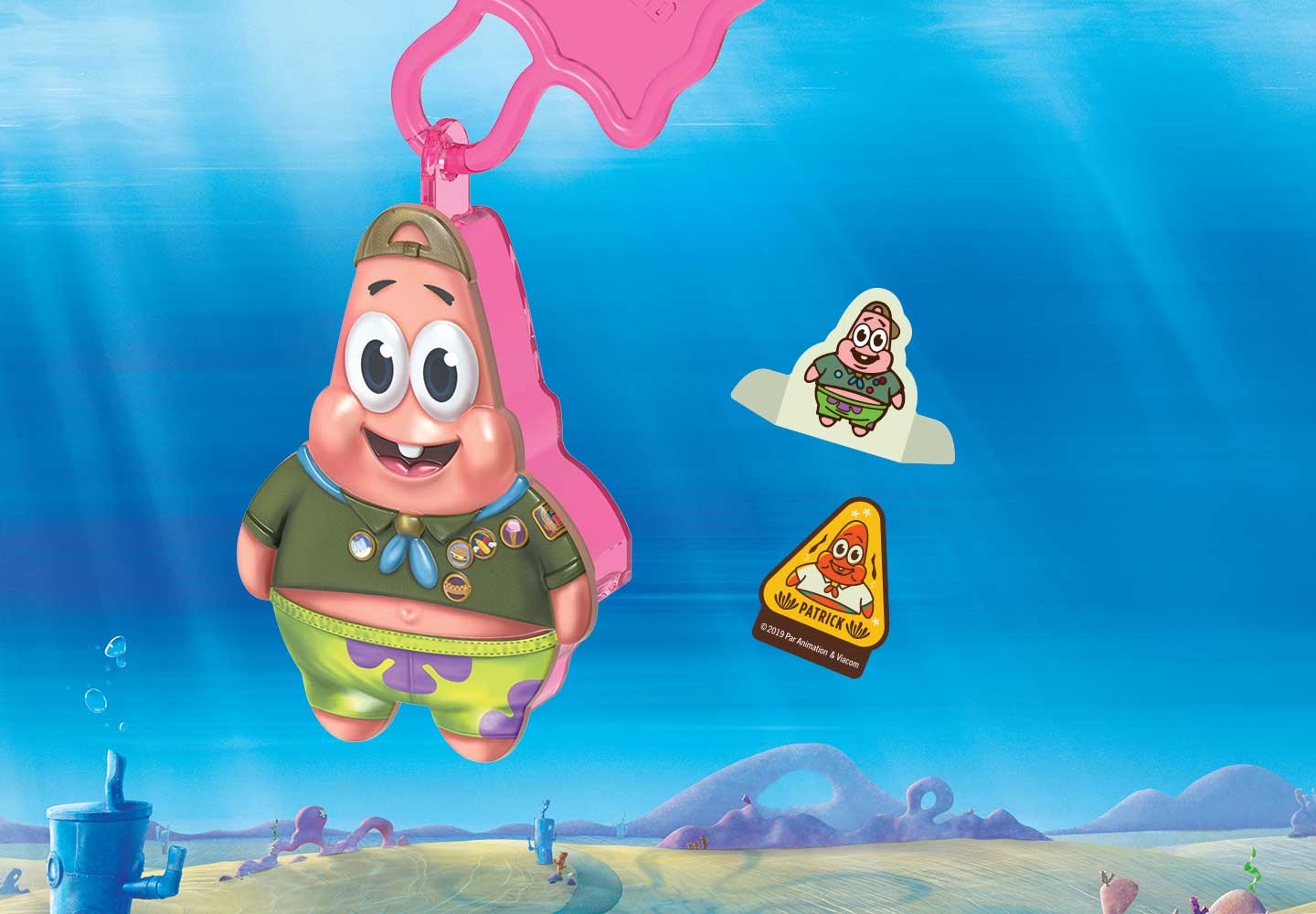 NEW Wendy's Paramount The SpongeBob Movie "SQUIDWARD" Clip-on Kids Meal Toy 