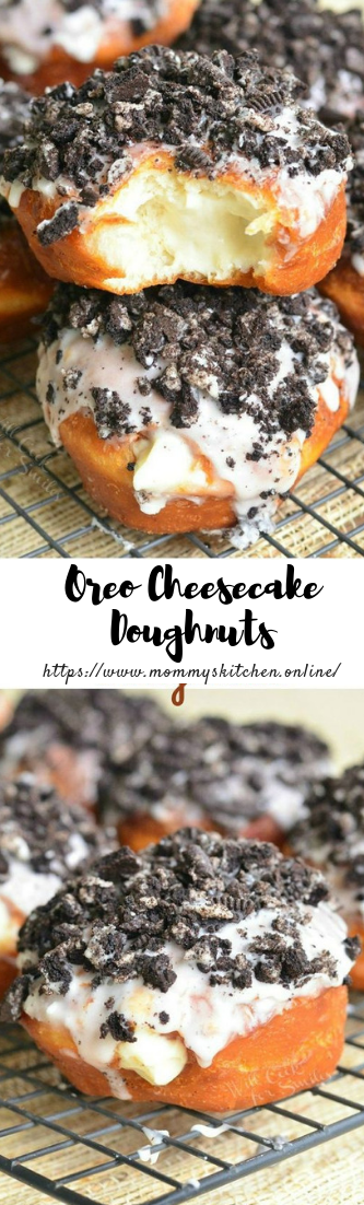 Oreo Cheesecake Doughnuts #recipeeasy #dessert
