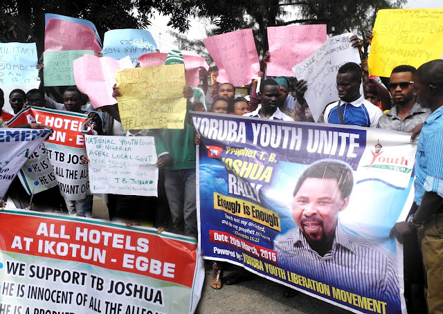 tb joshua protest