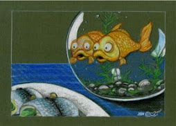 Grußkartenillustration Fische