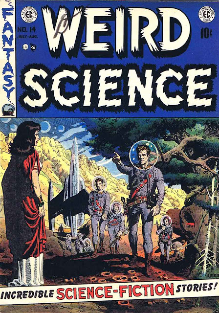 Weird Science v2 #14 ec science fiction comic book cover art by Wally Wood Weird Science v2 #14 ec science fiction comic book cover art by Wally Wood