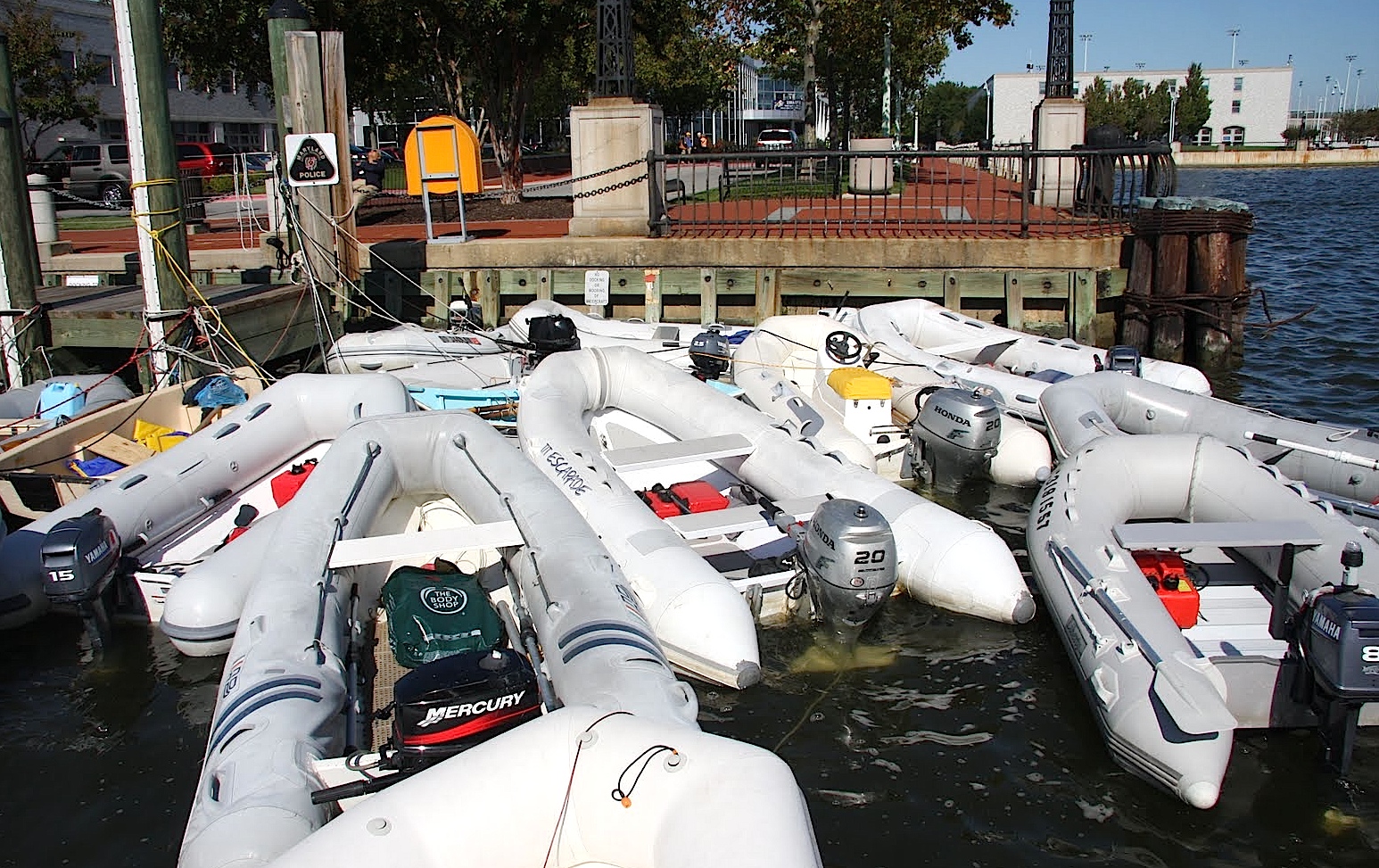A Pride of Inflatables transportation to check out a US Boat Show