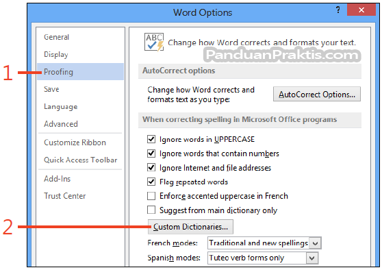 Cara Mengatur Opsi Ejaan Spelling Dan Tata Bahasa Grammar Di Word 2013