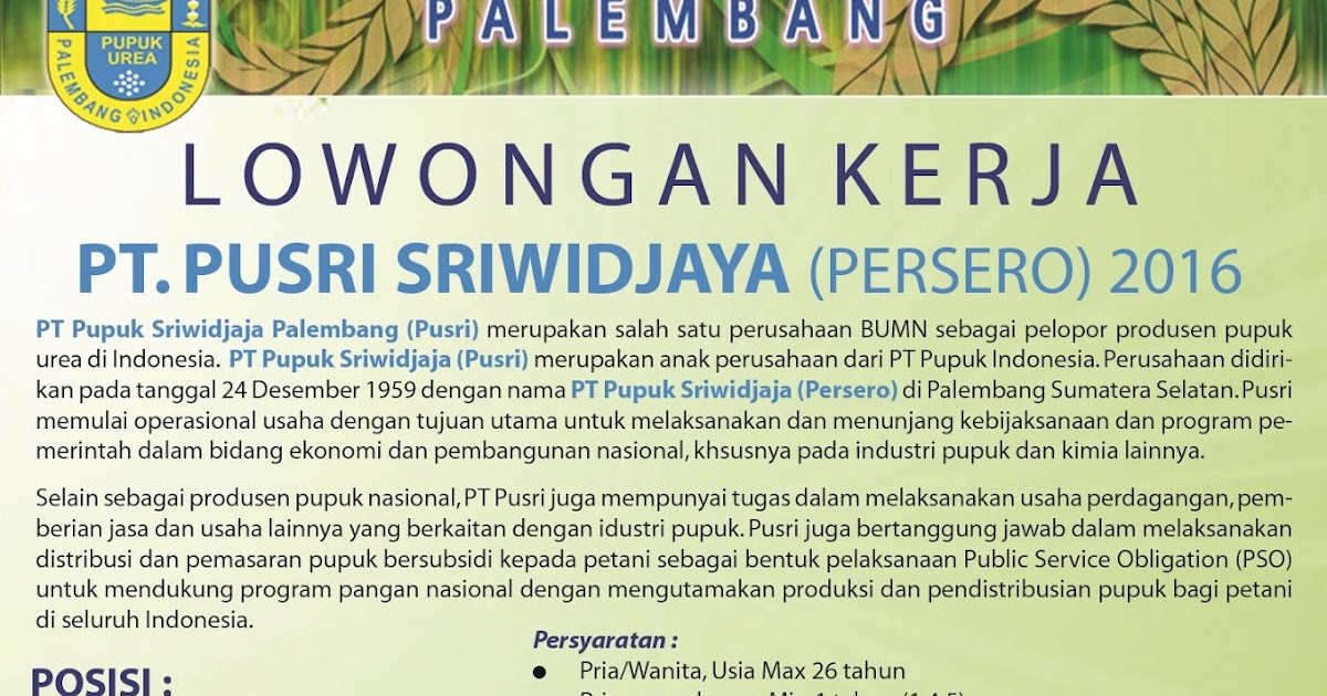Lowongan Bumn Mei 2017 2018 - Lowongan Kerja Indonesia