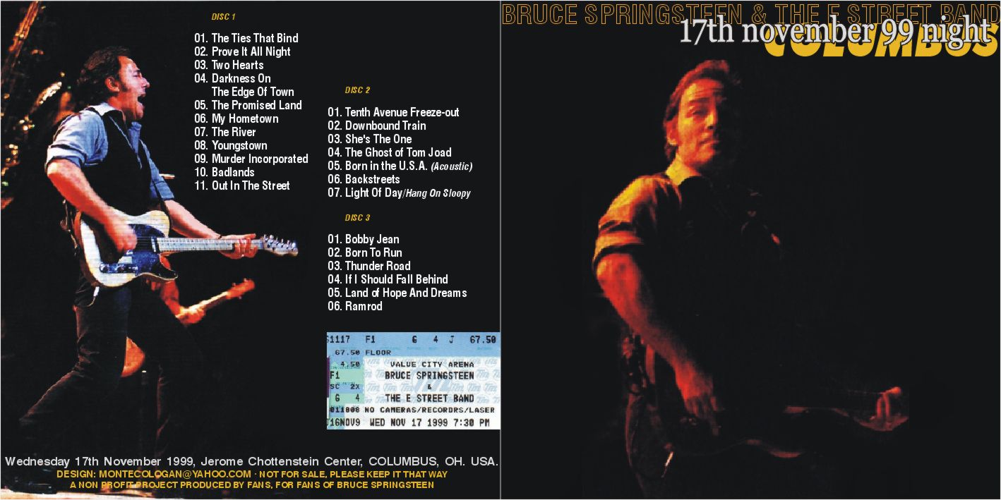 T.U.B.E. Bruce Springsteen 19991117 Columbus, OH (SBD/FLAC)