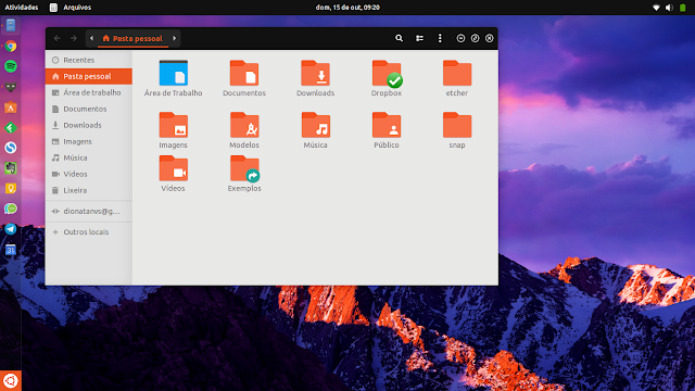 Ubuntu 17.10 tema United Ubuntu 17.10 tema United