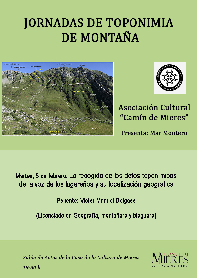 Jornadas de Toponimia de Montaña (Camín de Mieres) (Febrero 2019)