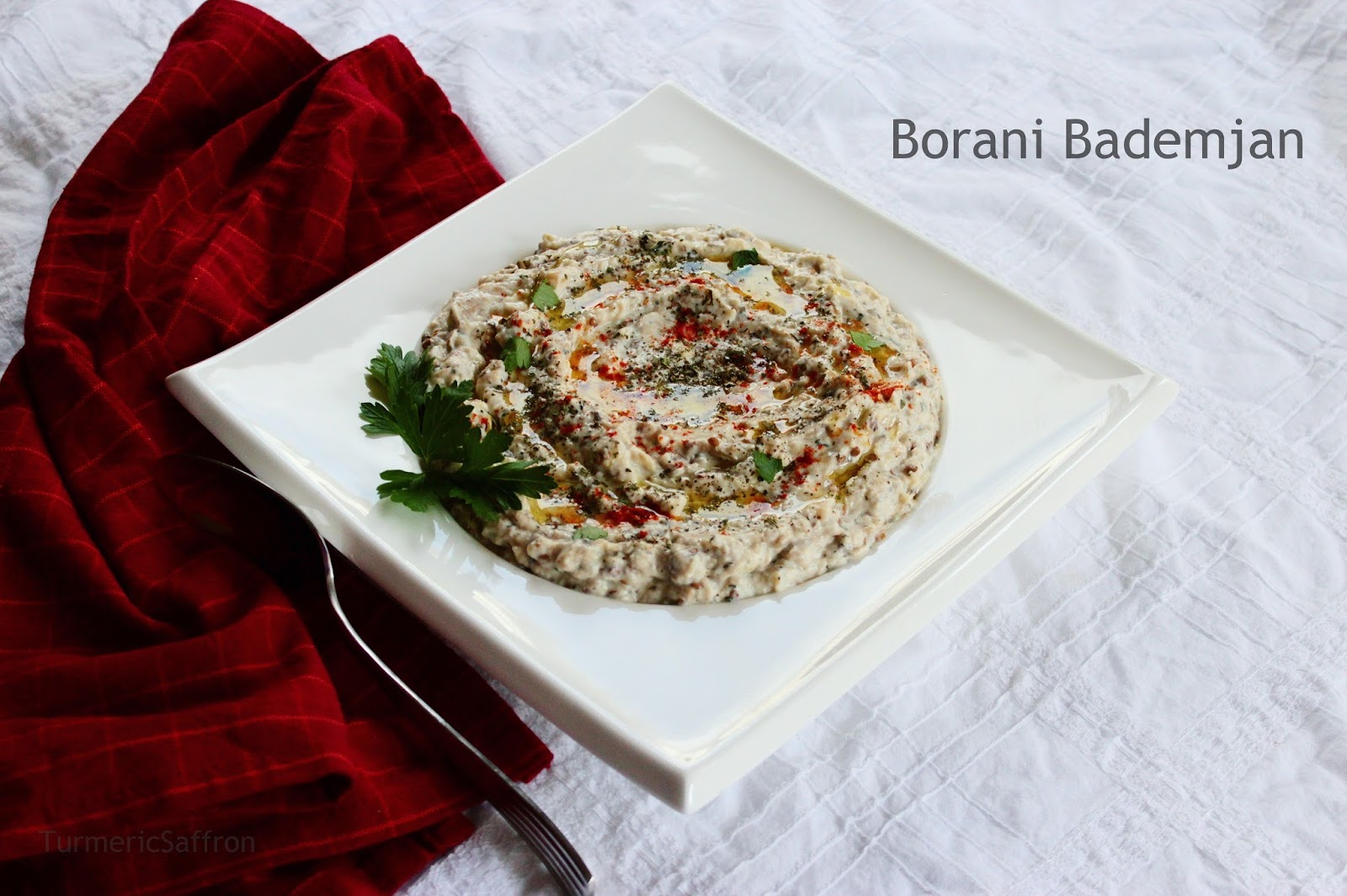 Turmeric & Saffron Borani Bademjan Persian Eggplant and Yogurt Dip