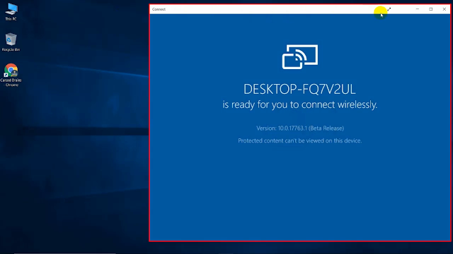 Windows Connect Application Projecting Windows Connect Application Projecting Opened