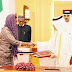 PICTURE OF THE DAY: Minister of Finance, Kemi Adeosun, covers her hair as she signs bilateral agreement with Qatar