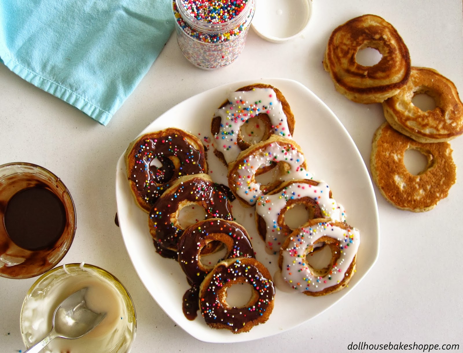 Glazed Doughnut Pancakes (and doughnut hole pancake bites) The