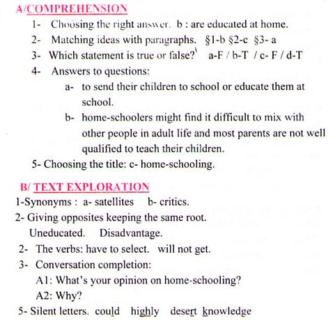 مواضيع نموذجية في مادة الانجليزية English للطورين : المتوسط و الثانوي مسابقة التعليم 2016 58