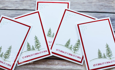 Pretty Sparkly Snowscape Christmas Cards - Fast and Fabulous - Get the details and instructions here