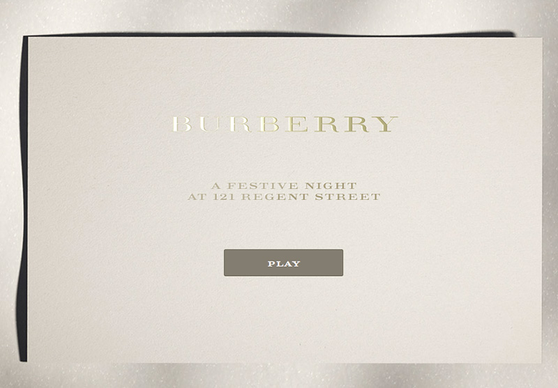 burberry interactive holiday card