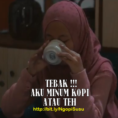 Meme Cewek Berjilbab Tebak Minum Kopi atau Teh