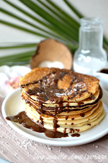 Crêpes à l'okara de  noix de coco 