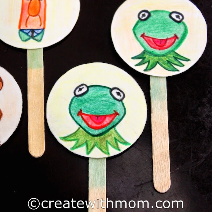 Create With Mom: Muppets Most Wanted Inspired Stick Muppet Puppets