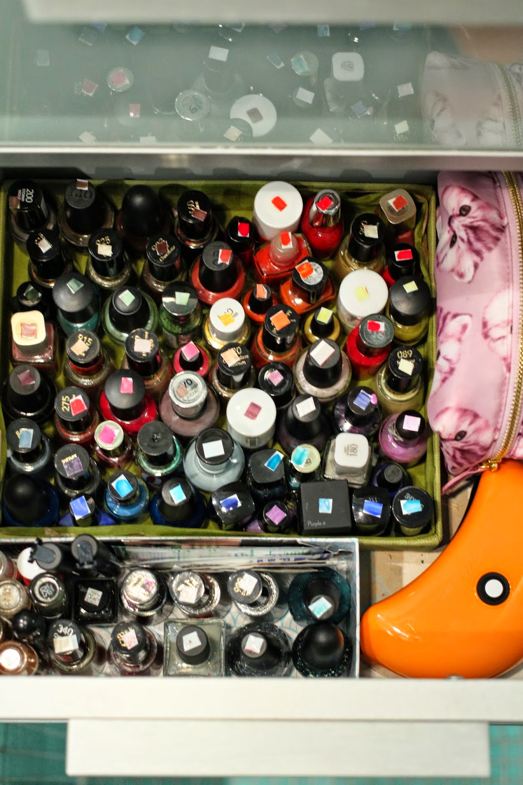 nail polish storage, nail polish organisation, nail polish collection