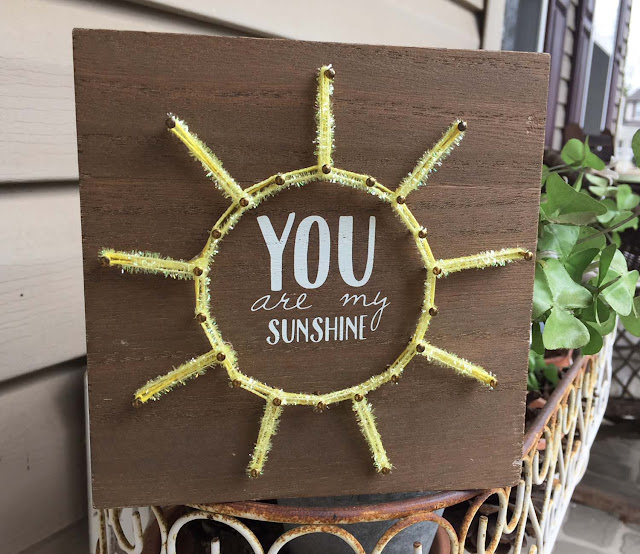 Kreinik Thread Blog You Are My Sunshine String Art