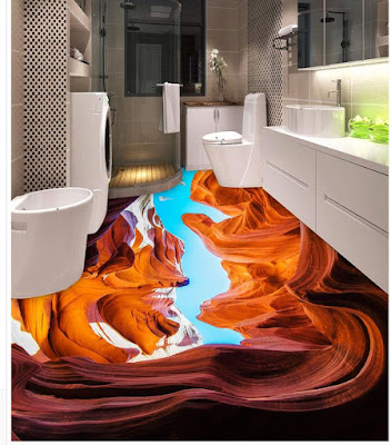 3D flooring designs for modern bathroom floors