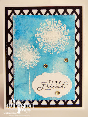 Our Daily Bread Designs Stamp  Set:To My Friend,Custom Dies: Lattice Background, Double Stitched Rectangles, Vintage Labels