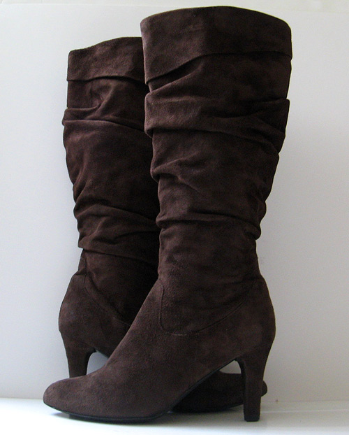 Tall Brown Suede Van Eli Slouchy Boots Womens Size 10