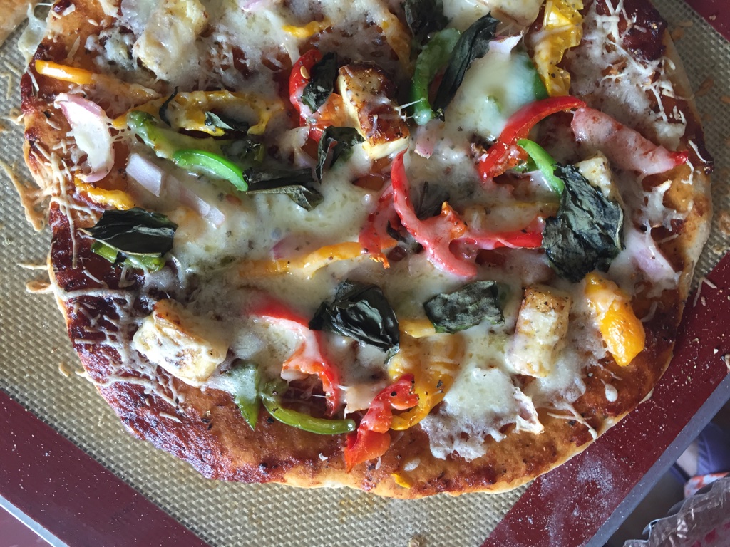 Sizzling Tastebuds Paneer Pepper Pizza Fusion recipe Dinner Ideas