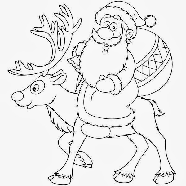 Renos de Navidad para Colorear, parte 1 - IMÁGENES PARA WHATSAPP ® y