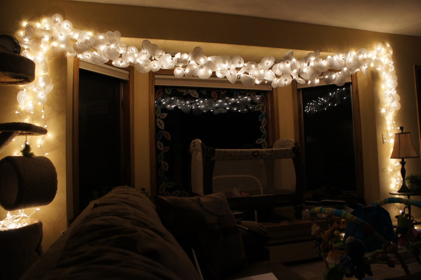 {Doily Christmas Lights} || pretty || - Joan Ellen Cornell