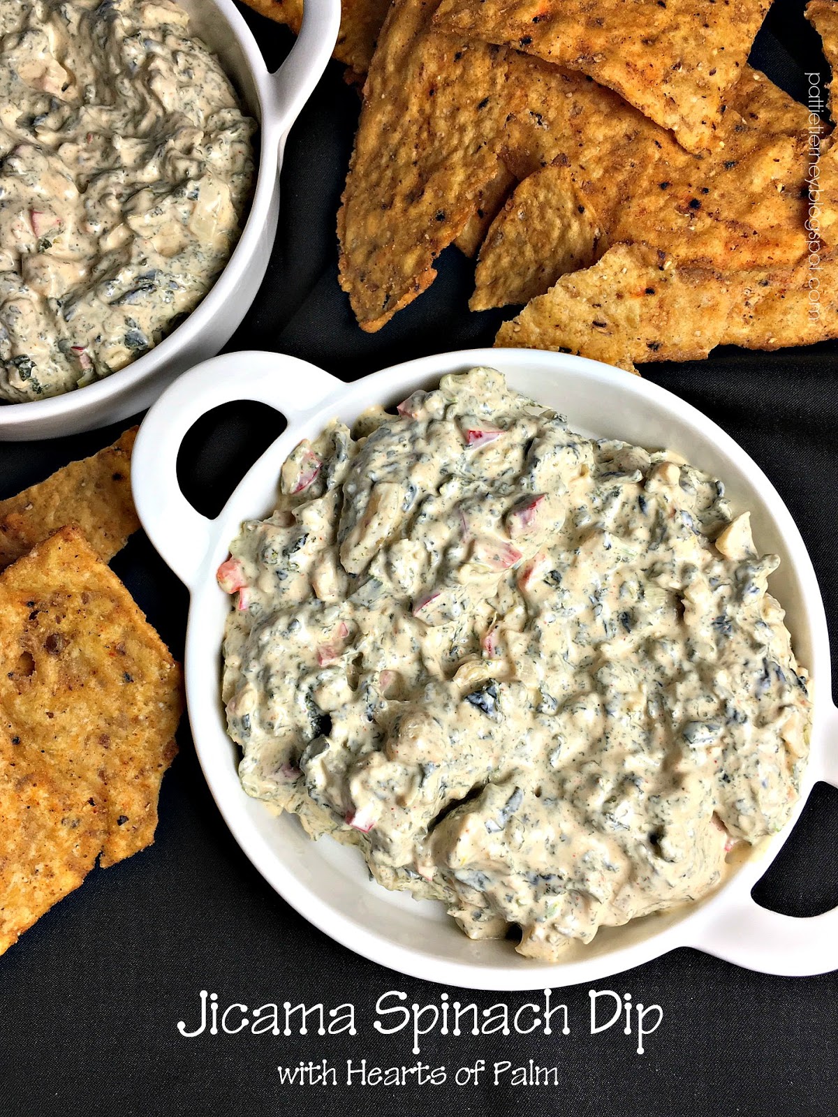 OllaPodrida Jicama Spinach Dip with Hearts of Palm