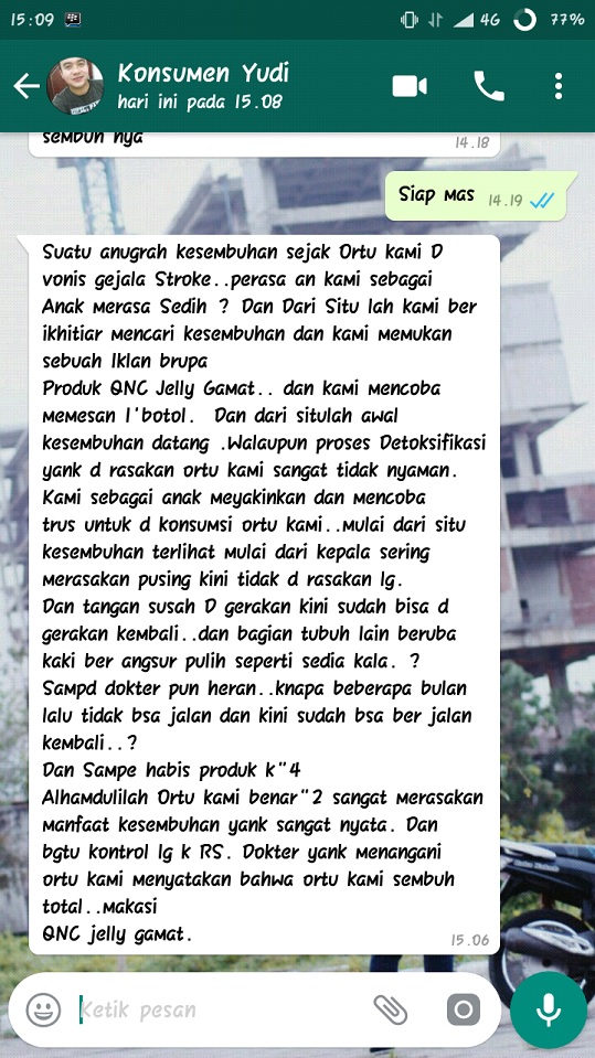Testimoni Jelly Gamat Untuk Stroke