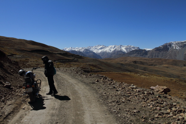 Motorcycling in the high mountains of Spiti